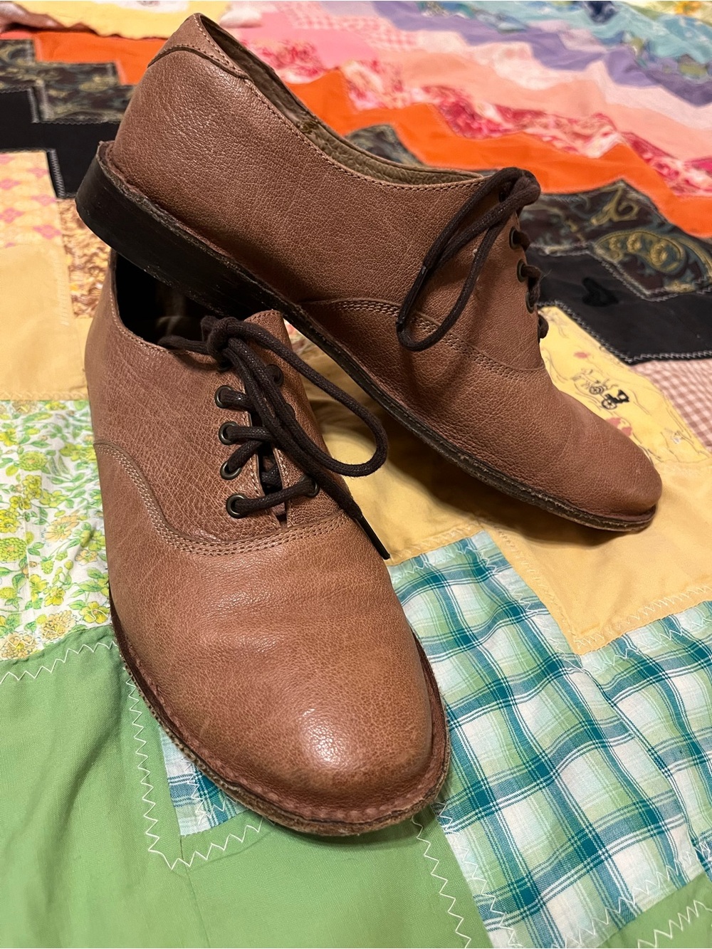 Frye Brown Leather Women's Oxfords